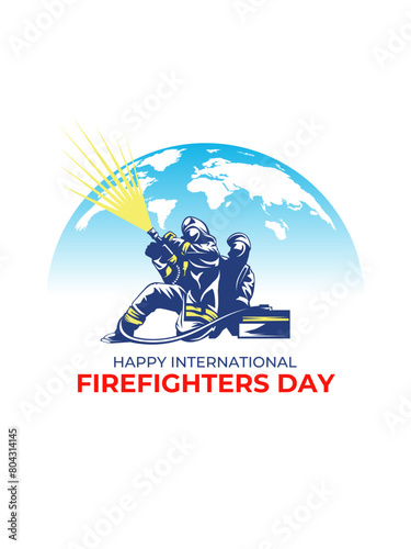 Happy International firefighter's day poster flyer