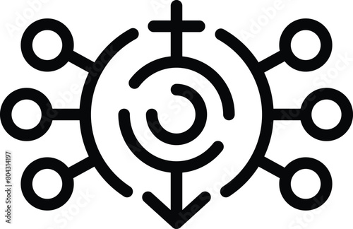 Gender harassment icon outline vector. Human rights inequality. People discrimination prejudice