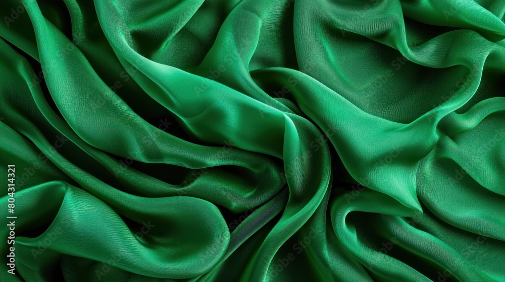 dark green crumpled fabric texture on low light background dark green crumpled fabric texture on low light background