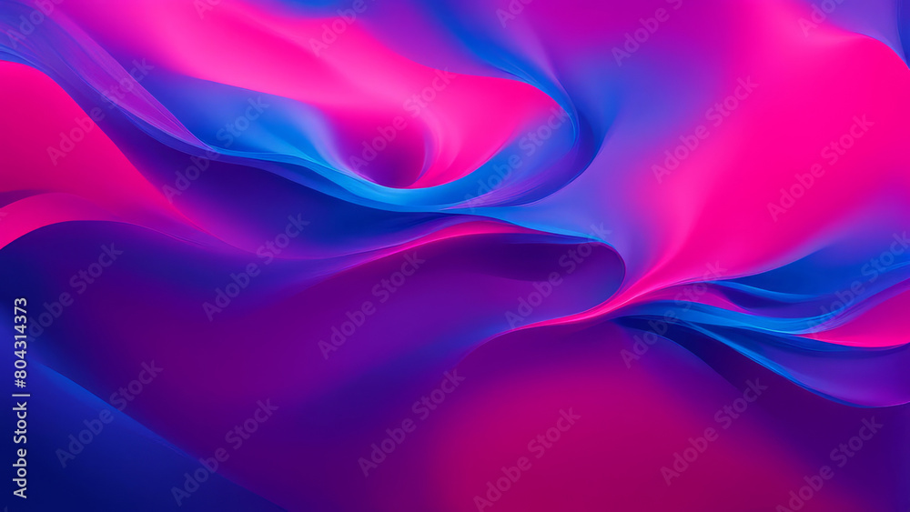 Obraz premium a vibrant abstract color flow in shades of pink, blue, purple, and red, infused with a grainy texture for added depth
