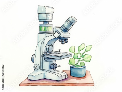 highpowered microscope in a lab photo