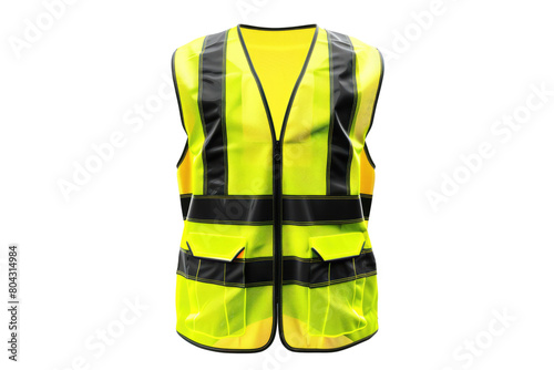 High visibility vest Isolated on transparent background