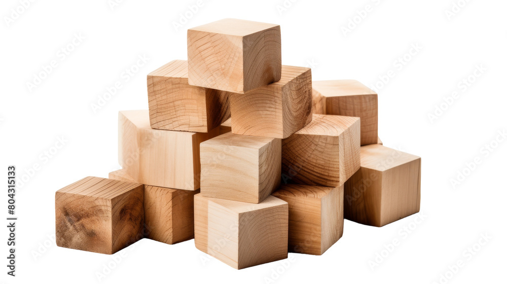 The Towering Symphony: A Creative Balance of Wooden Blocks
