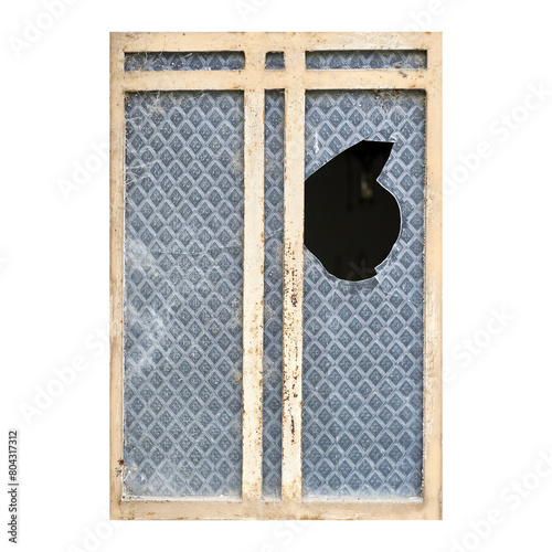 Vintage shabby weathered wooden window