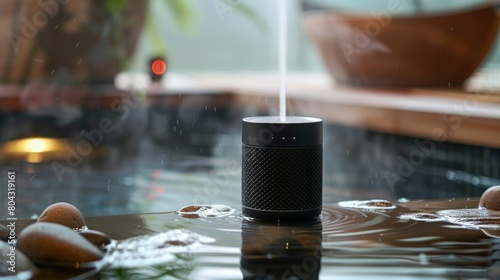 A compact and portable waterproof Bluetooth speaker specially designed to withstand high heat and steam in saunas..