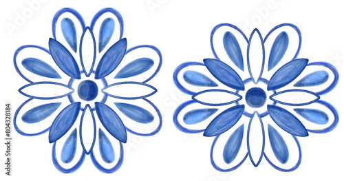 Ornament Flower Blue (ID: 804328184)