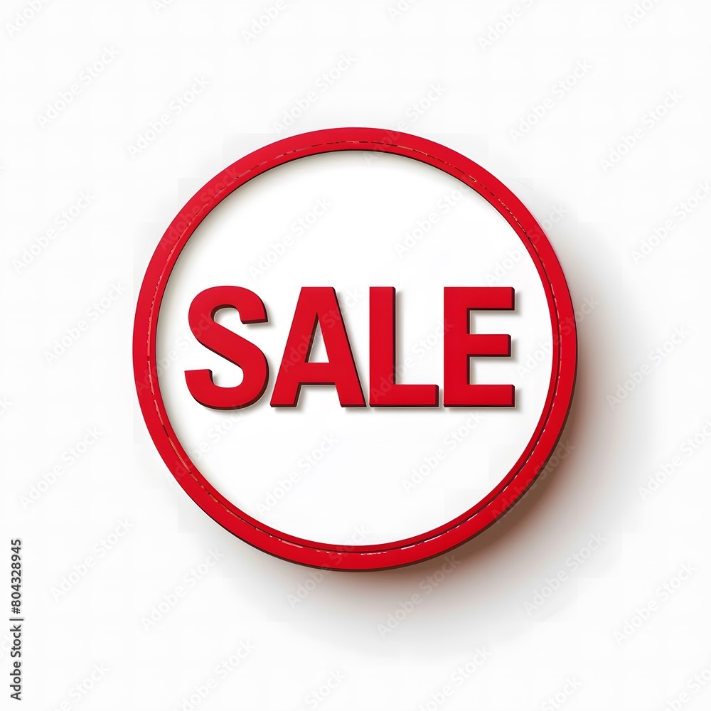 This minimalist 'SALE' badge features a bold sans-serif font and vibrant red color, creating a striking contrast against the white background This minimalist 'SALE' badge features a bold sans-serif font and vibrant red color, creating a striking contrast against the white background