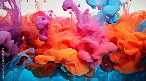 Colorful ink in water