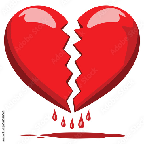 broken heart vector