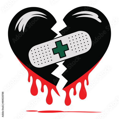 broken heart vector