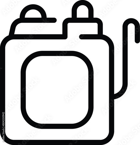 Insecticide sprayer icon outline vector. Backpack spray tank. Chemical agriculture liquid