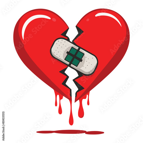 broken heart vector