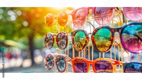 Stylish sunglasses display rack for sale - trendy eyewear holder stand in various designs © Oleg