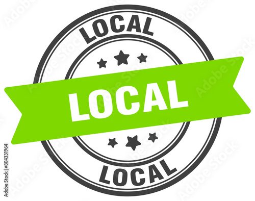 local stamp. local label on transparent background. round sign