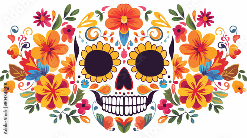 Human skull for Mexicos Day of the Dead El Dia de M photo