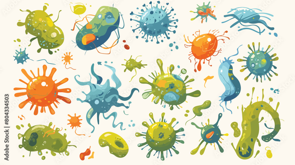 Infection bacteria and pandemic coronavirus virus v