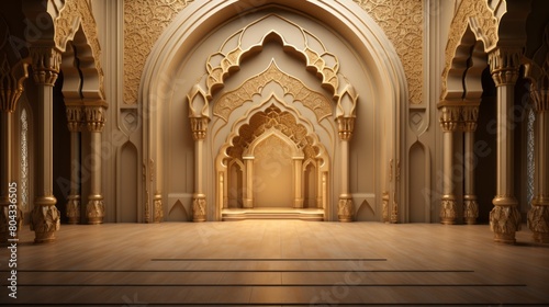 Ornate Arabic Elements  Exquisite Stage Background