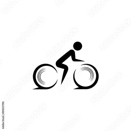 Biker icon vector isolated on white background 