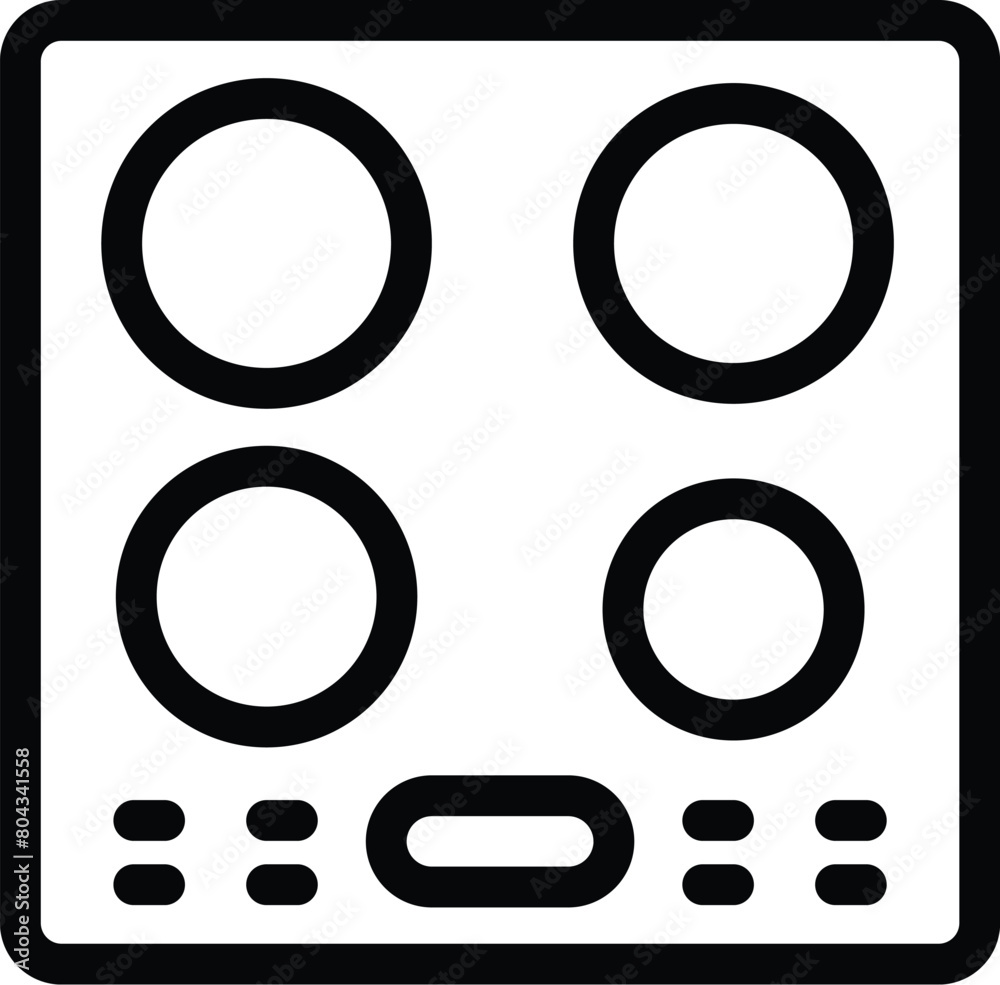 Induction cookware icon outline vector. Electromagnetic panel. Modern kitchen hob Induction cookware icon outline vector. Electromagnetic panel. Modern kitchen hob