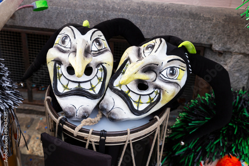 Basel carnival 2024. Masks and snare drum