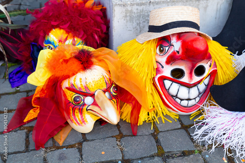 Basel carnival 2024. Colorful masks
