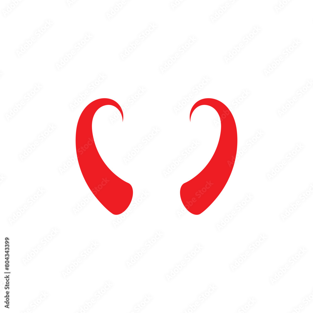 Devil horn Vector icon design illustration Template Devil horn Vector icon design illustration Template