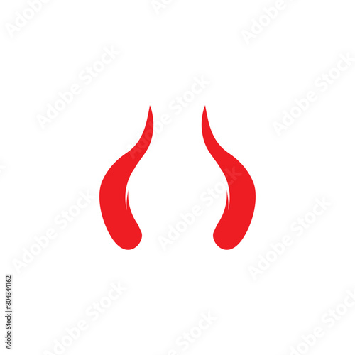 Devil horn Vector icon design illustration Template