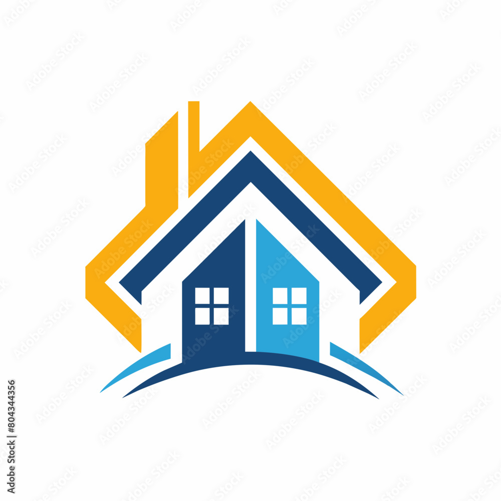 Logo for a real estate, simple clean logo, Creative Logo Icon,  2d style,  
