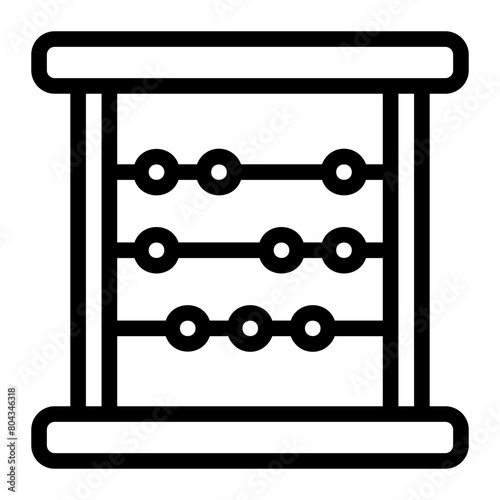 abacus line icon