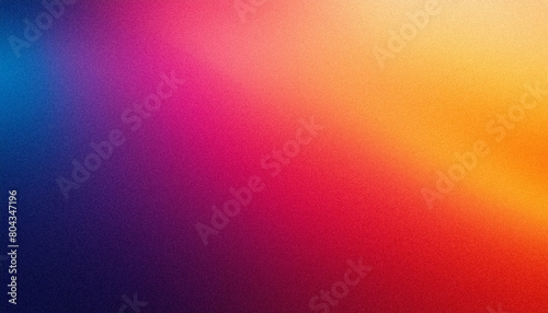 Abstract grainy texture with a vibrant gradient of red to blue colors