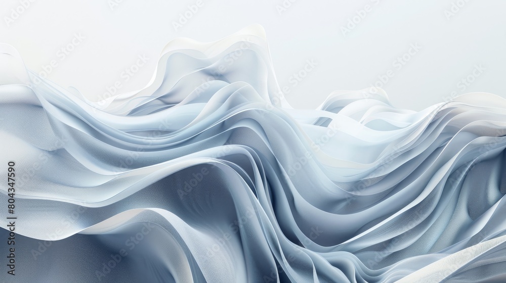 Fototapeta premium Abstract artistic depiction of Leviathan, fluid and graceful lines, on a clean, soft grey background