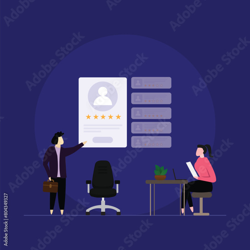Choice of person from the Crowd for Hiring, Looking for Talent and Hiring concept, Business hiring and recruiting concept, We are hiring concept with empty chairs