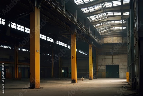 A large industrial hall within a repair station