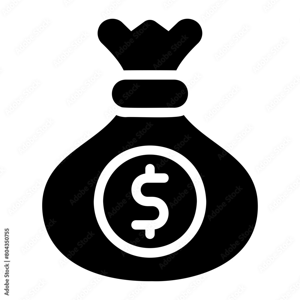 money bag glyph icon money bag glyph icon