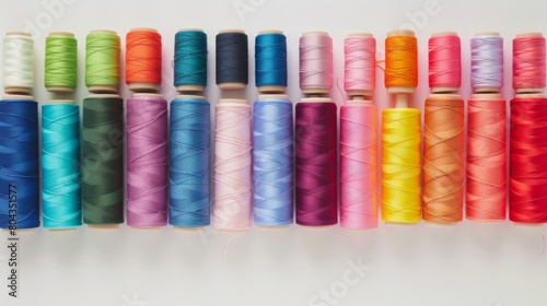 Spools, vibrant thread colors