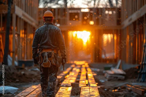 Construction workers buildi...