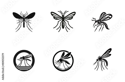 mosquito simple icon logo vector template