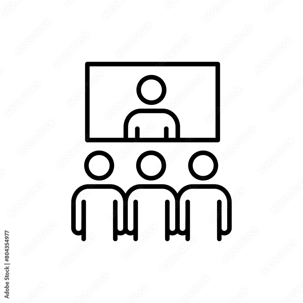 Meeting outline icons, minimalist vector illustration ,simple transparent graphic element .Isolated on white background Meeting outline icons, minimalist vector illustration ,simple transparent graphic element .Isolated on white background