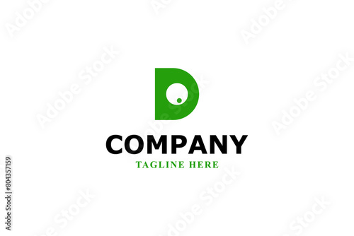 letter d and chameleon modern logo