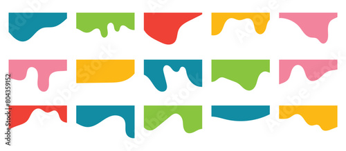 Set of angular abstract design separator header and border for website and app. Divider shapes top and bottom for web page. Different borders for website, banner, app, poster, background in eps 10.