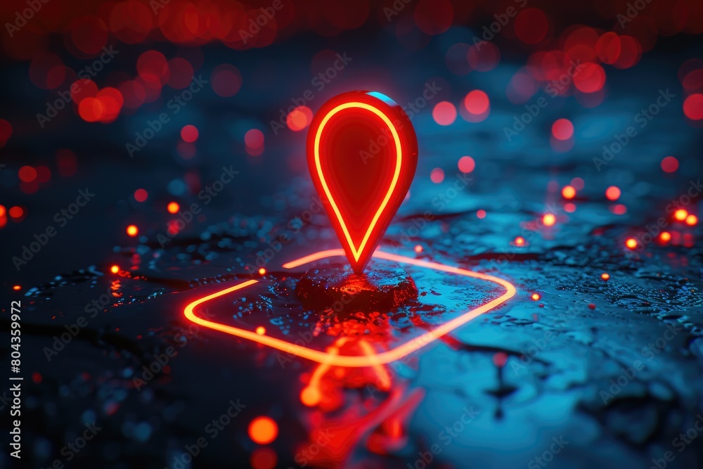 Digital Journey: Illuminating Paths with Red Marker Digital Journey: Illuminating Paths with Red Marker