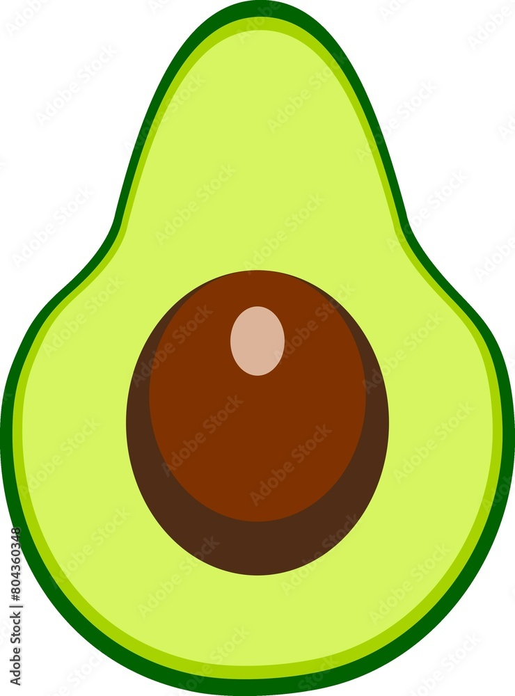 Avocado fruit icon. Healthy food.