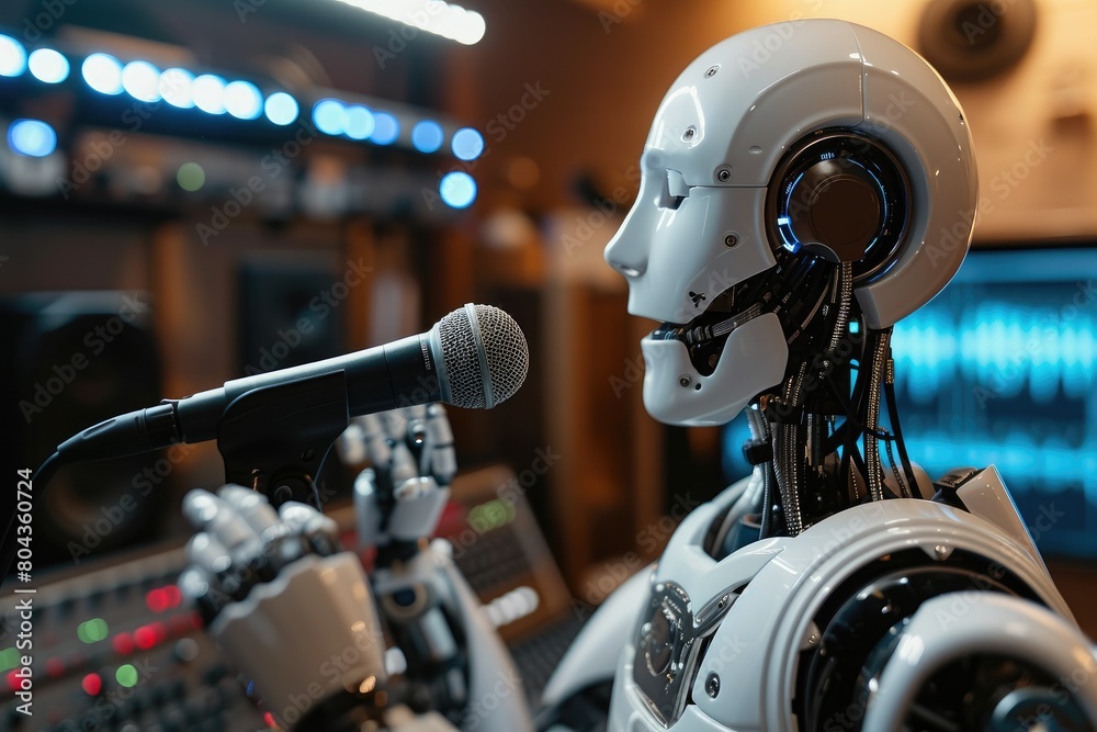 Fototapeta premium Advanced Robotics in Studio Environment: Voice Capture