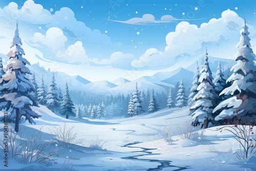 winter landscape with snow © -DEAR-