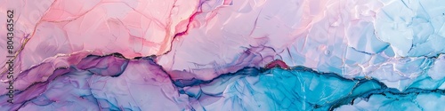 Wallpaper Mural Vivid Contrast in Pink and Blue Natural Marble Texture Torontodigital.ca