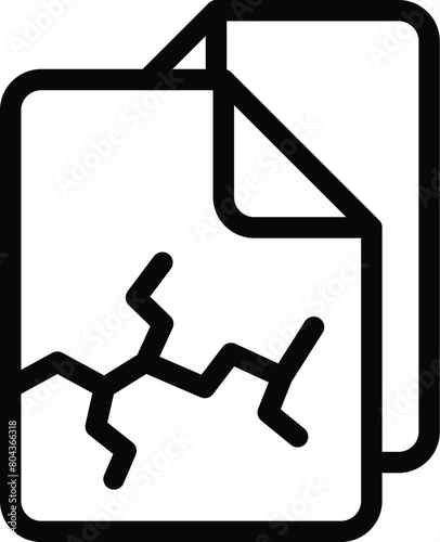 Paper waste icon outline vector. Carton recycling. Environment protection strategy