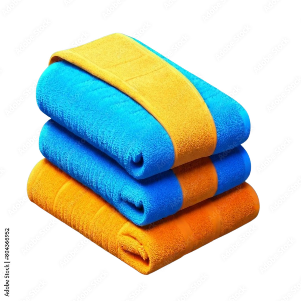 Fresh Rolled Towels on Marble in Spa Setting on Isolated transparent background png. generated with AI