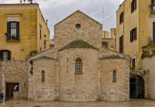Fototapeta Naklejka Na Ścianę i Meble -  old church near the harbor, Bari, Apulia, Italy, March 2024