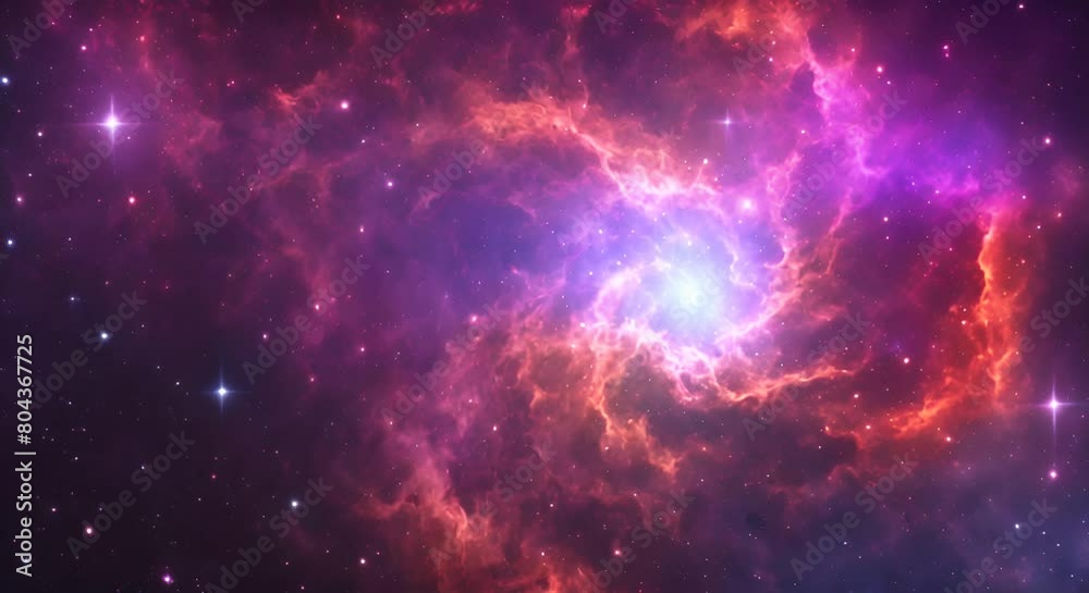 Fantasy animation, cosmic space, galaxy, nebula, full of shining stars, pink, purple colours Fantasy animation, cosmic space, galaxy, nebula, full of shining stars, pink, purple colours