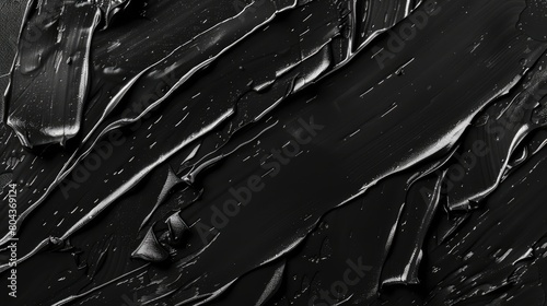Black Paint trace, abstract painting background texture. Slow panoramic camera motion, macro, deep focus (blur). High detailed 4K video. Pattern texture surface panning background. photo